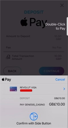 Apple Pay confirm pay screen