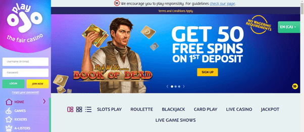 Play Ojo Casino online 