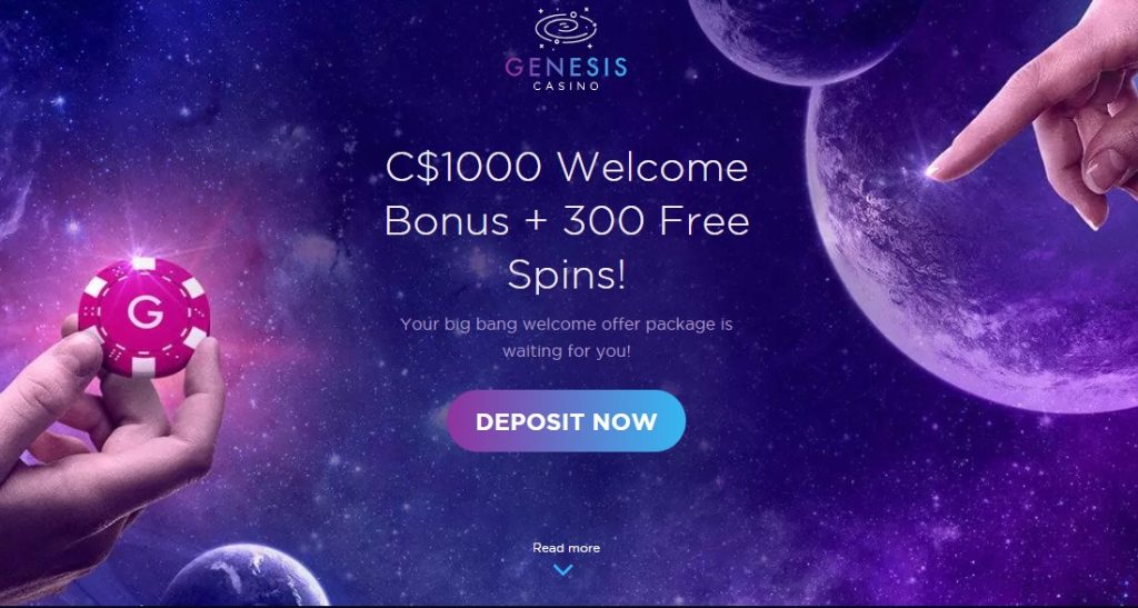 Genesis online casino welcome offer