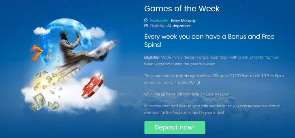Earn $100 Every Monday from Games of the Week