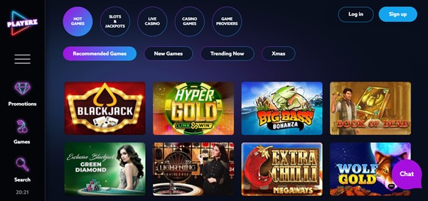 Playerz Casino games 