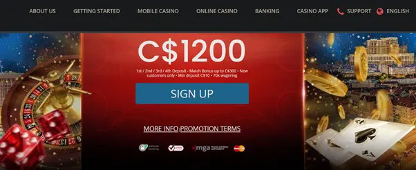 Welcome Bonus at Royal Vegas Casino Canada