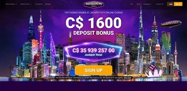 Jackpot City Casino welcome bonus 