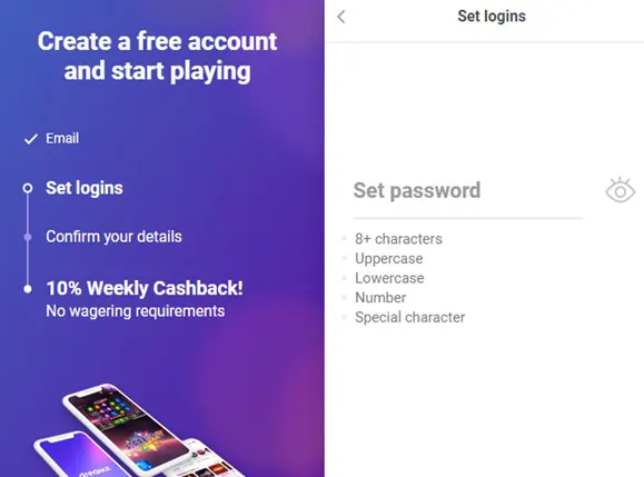 How to signup to Dreamz Casino 