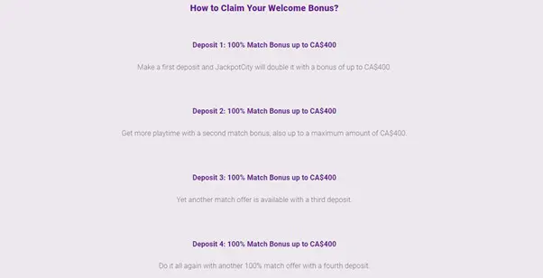 How to claim the Jackpot City welcome offer 