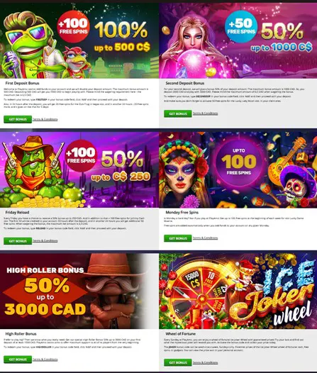 Bonuses and promotions at PlayAmo Casino