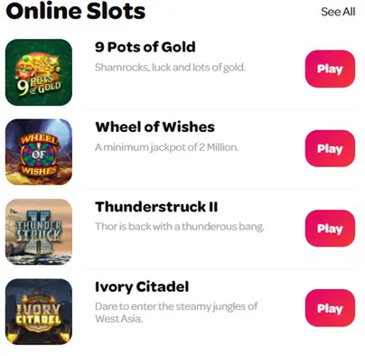 Spin Casino online slots 