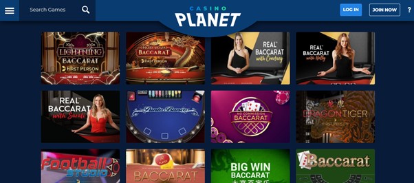 baccarat at casino planet