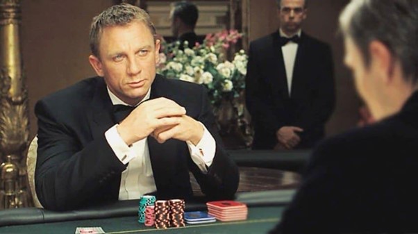 james bond playing baccarat