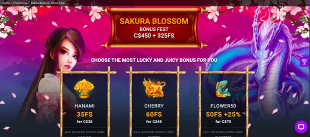 Sakura Blossom bonus 