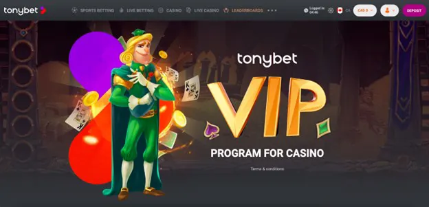Tony Bet's VIP program 