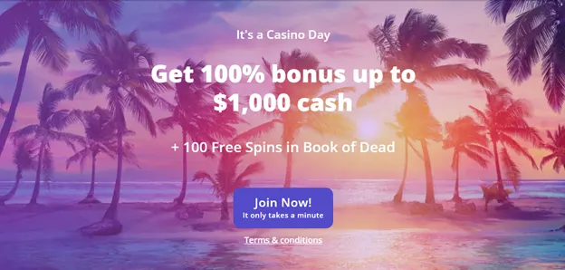 Casino Days welcome bonus 