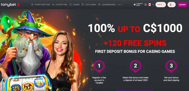 Welcome offer at TonyBet Casino 