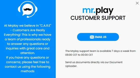 Mr. Play customer support 