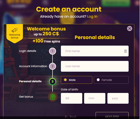 Bizzo Casino sign up