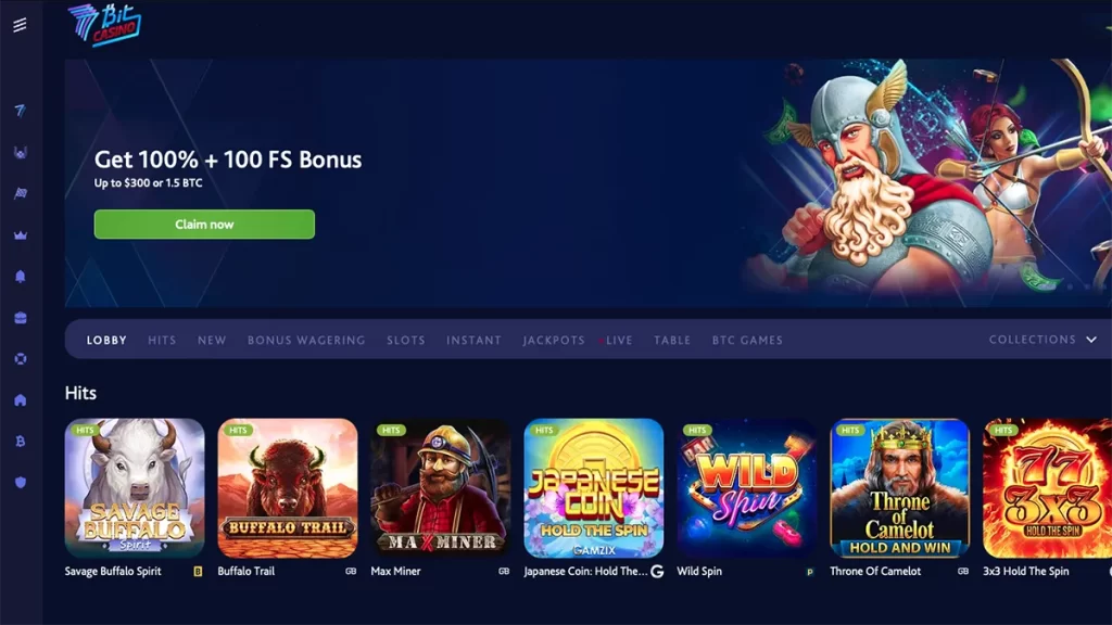 7Bit Casino homepage