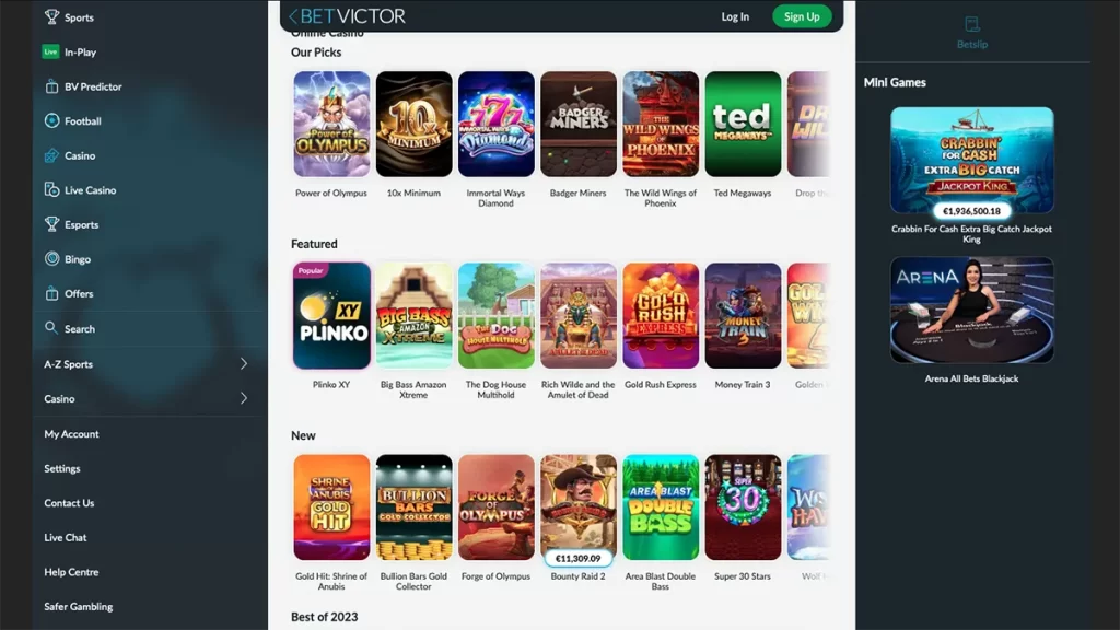 BetVictor Casino Games