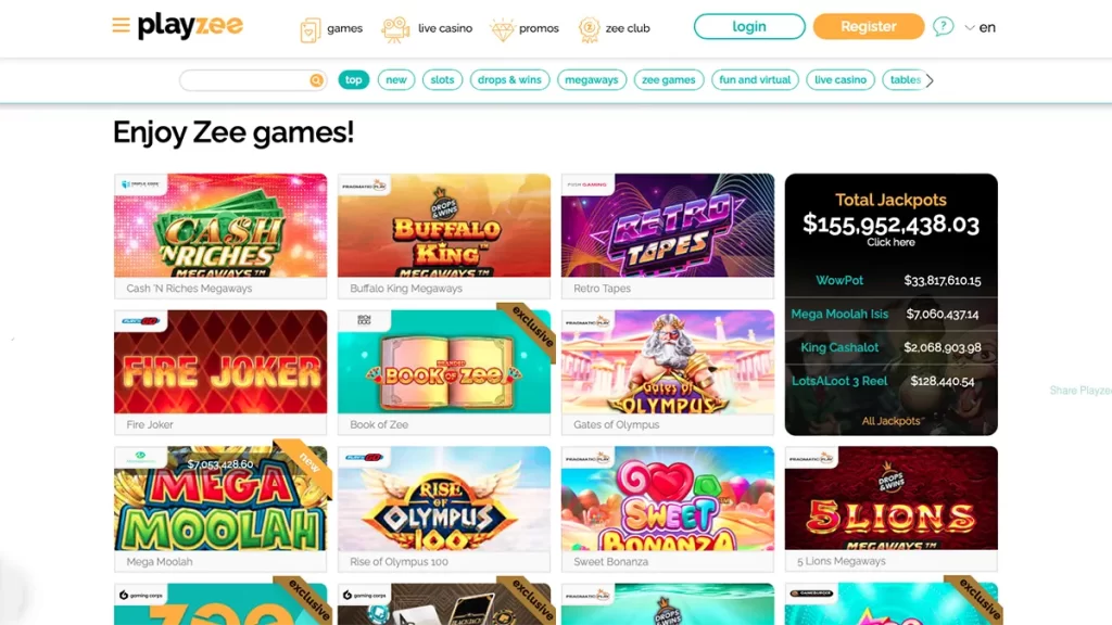 Playzee casino games