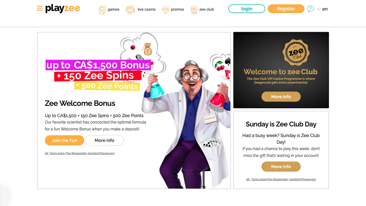 Playzee casino bonuses and promotions